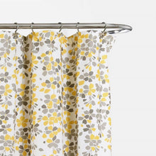 Load image into Gallery viewer, 72-inch Off-White Beige Cream Yellow Grey Floral Vines Flowers Shower Curtain
