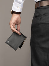 Load image into Gallery viewer, Wealth Ward Black Bi-folded Wallet