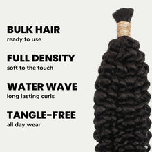 Load image into Gallery viewer, Water Wave Bulk 100% Human Braiding Hair