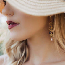 Load image into Gallery viewer, Rainbow Gemstone Waterfall Earrings