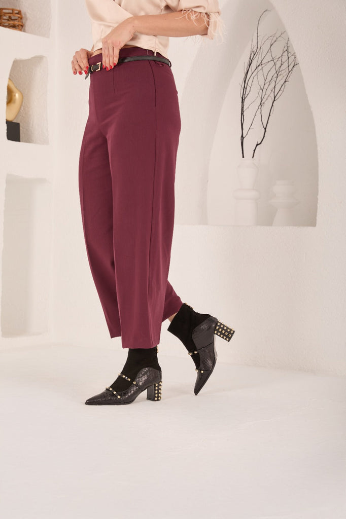The  Valentina Leather Block Heel Women Boot