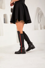 Load image into Gallery viewer, The Gallant Black Leather Knee-High Boot