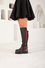 Load image into Gallery viewer, The Gallant Black Leather Knee-High Boot