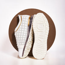 Load image into Gallery viewer, The Cenova White &amp; Gold Leather Men Sneaker