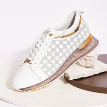 Load image into Gallery viewer, The Cenova White &amp; Gold Leather Men Sneaker
