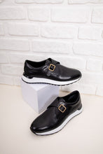 Load image into Gallery viewer, The Torino Black Leather Men Sneaker