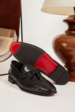 Load image into Gallery viewer, The Istanbul Black Leather Tassel Loafer Men Shoe