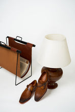 Load image into Gallery viewer, The Rolls  Woven Tan Leather Single Monk Strap  Handmade Men Shoe