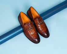 Load image into Gallery viewer, Amsterdam Tan Bit Loafer Men Shoe