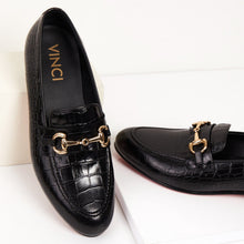 Load image into Gallery viewer, The Monaco Black Leather Men Shoe Bit Loafer