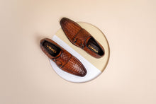 Load image into Gallery viewer, The Turan Brown Woven Double Monk Strap Dress Men Shoe