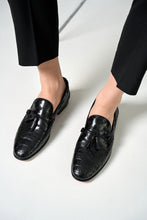 Load image into Gallery viewer, The Istanbul Black Leather Tassel Loafer Men Shoe