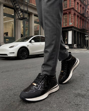 Load image into Gallery viewer, The Veneto Black Leather Men Sneaker