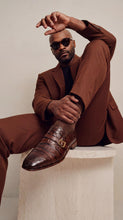 Load image into Gallery viewer, The Strat Single Monk Strap Cap Toe Brown Leather Handmade Men Shoe