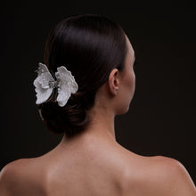 Load image into Gallery viewer, White Butterfly Flower Hair Comb