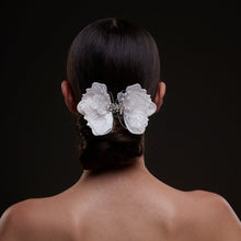 Load image into Gallery viewer, White Butterfly Flower Hair Comb