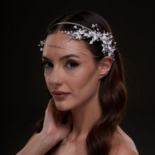 Load image into Gallery viewer, White Floral Bridal Hair Band