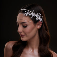 Load image into Gallery viewer, White Floral Bridal Hair Band
