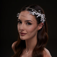 Load image into Gallery viewer, White Floral Bridal Hair Band