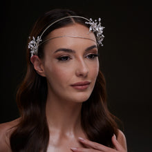 Load image into Gallery viewer, White Floral Bridal Hair Band