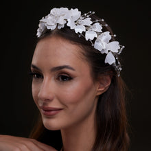 Load image into Gallery viewer, White Floral Hair Vine