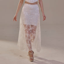 Load image into Gallery viewer, White Lace A-Line Skirt – Long Sheer Full Skirt