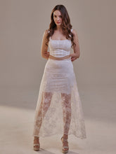 Load image into Gallery viewer, White Lace A-Line Skirt – Long Sheer Full Skirt