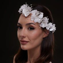 Load image into Gallery viewer, White Orchid Hair Vine