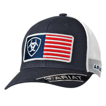 Load image into Gallery viewer, ARIAT USA Flag Patch (Navy/White) - Trucker Cap