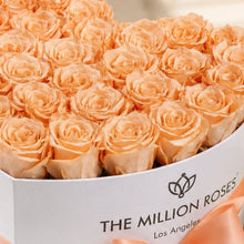 Load image into Gallery viewer, Heart White Box | Peach Roses