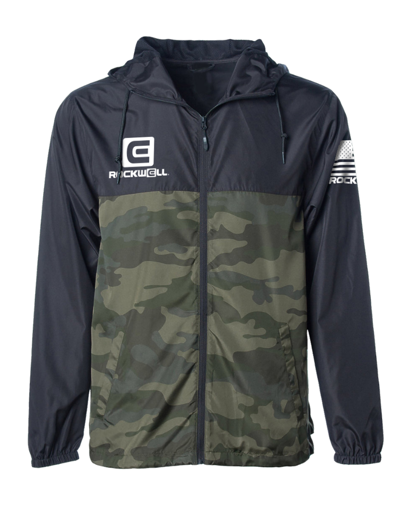 Windbreaker (Black/Green Camo)