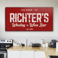 Load image into Gallery viewer, Whiskey And Wine Bar Sign