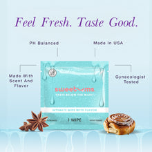 Load image into Gallery viewer, Cinnamon Bun Flavored Intimate Wipes