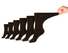 Load image into Gallery viewer, Women's Cotton Diabetic Crew Socks (6 Pair)