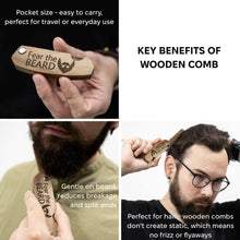 Load image into Gallery viewer, Wooden Beard Comb – Fear the Beard