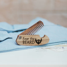 Load image into Gallery viewer, Wooden Beard Comb – Fear the Beard