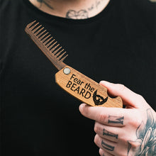 Load image into Gallery viewer, Wooden Beard Comb – Fear the Beard