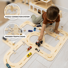 Load image into Gallery viewer, Wooden Car Track Toy
