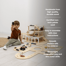 Load image into Gallery viewer, Wooden Car Track Toy