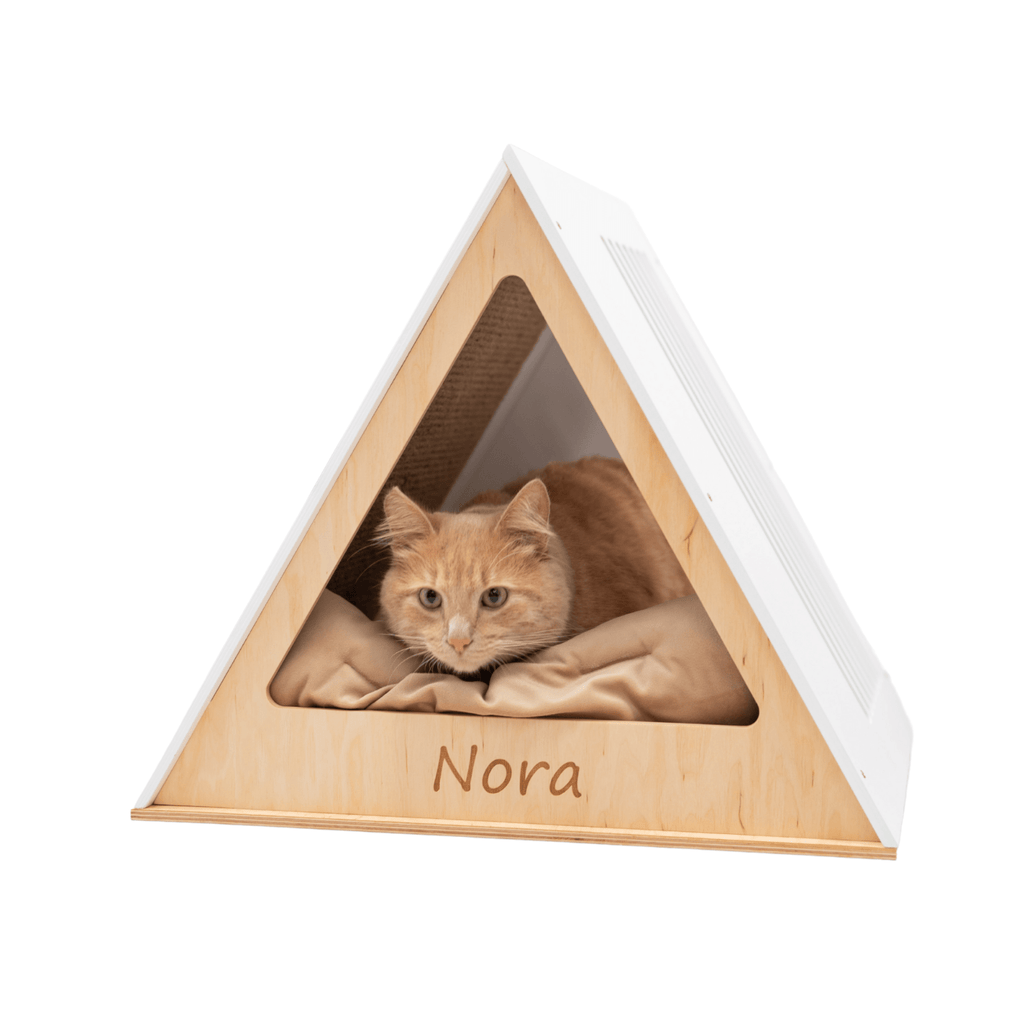 Stylish Wooden Cat Houses - Dark Walnut
