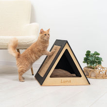 Load image into Gallery viewer, Stylish Wooden Cat Houses - Black