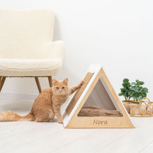 Load image into Gallery viewer, Stylish Wooden Cat Houses - White