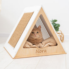Load image into Gallery viewer, Stylish Wooden Cat Houses - White