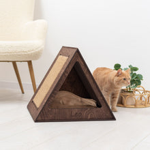 Load image into Gallery viewer, Stylish Wooden Cat Houses - Dark Walnut
