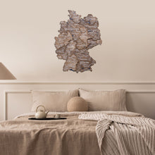 Load image into Gallery viewer, 3D Germany Wooden Map Dark Walnut