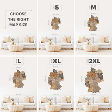Load image into Gallery viewer, 3D Germany Wooden Map Multicolor