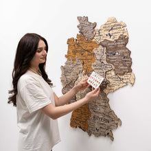 Load image into Gallery viewer, 3D Germany Wooden Map Multicolor