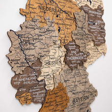 Load image into Gallery viewer, 3D Germany Wooden Map Multicolor