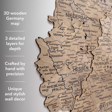 Load image into Gallery viewer, 3D Germany Wooden Map Terra