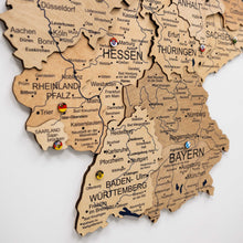 Load image into Gallery viewer, 3D Germany Wooden Map Gold